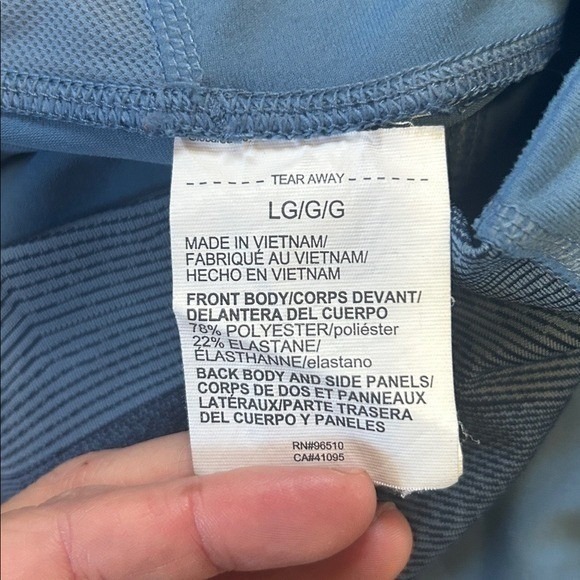 Under Armour Women Athleisure 7/8 Cropped Capri Leggings Workout Blue Size Large - Picture 6 of 6